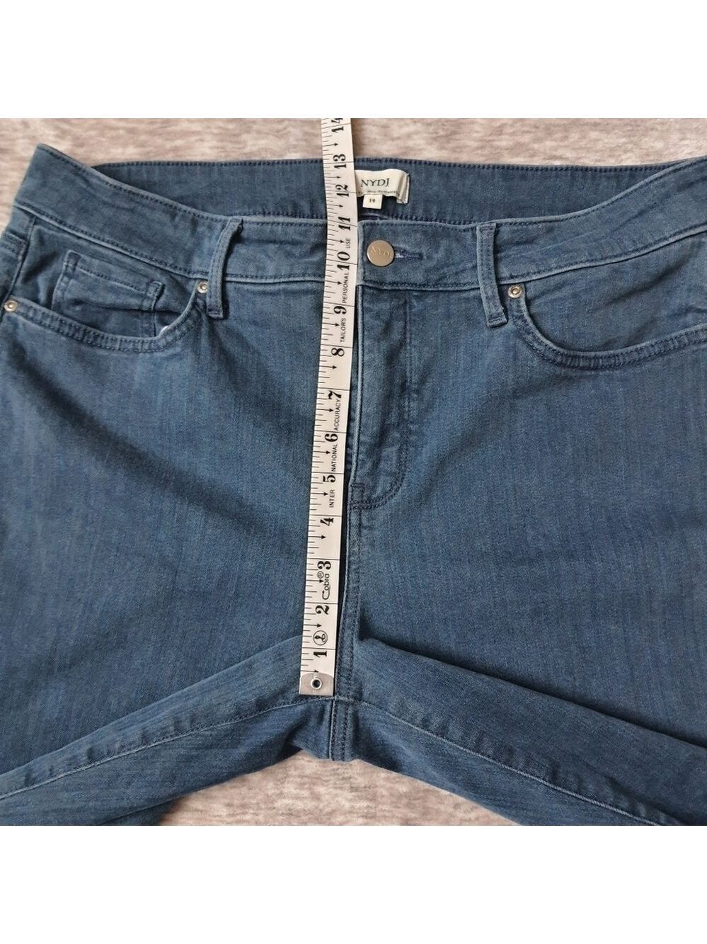 NYDJ Monroe Crop Jeans Stretch Cuffed Womens 14 Blue Jeans - Picture 15 of 15